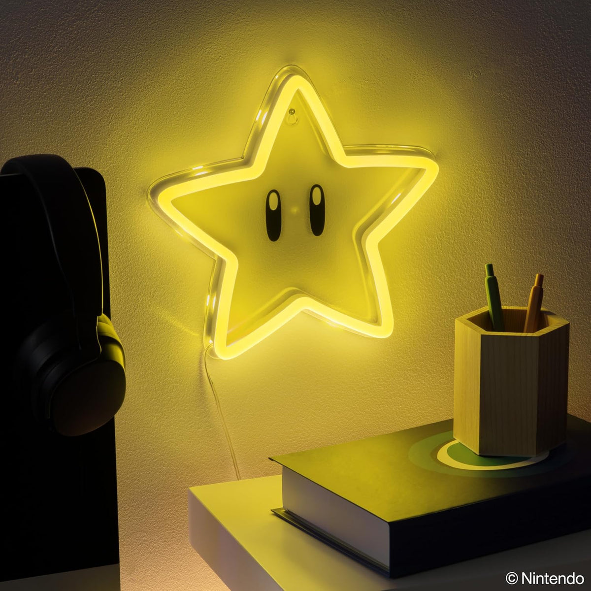 Super Mario Super Star LED Neon Wall Light
